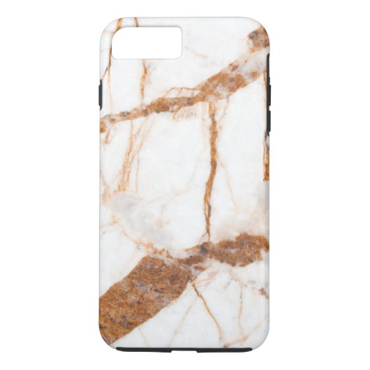Eenvoudige, witte marmer speciaal gepersonaliseerd Case-Mate iPhone case (Achterkant)