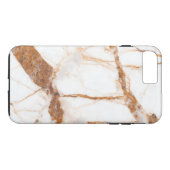 Eenvoudige, witte marmer speciaal gepersonaliseerd Case-Mate iPhone case (Achterkant (Horizontaal))