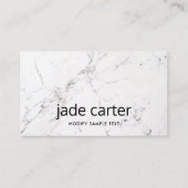Eenvoudige witte marmer visitekaartje (Voorkant)