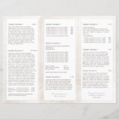 Eenvoudige Witte Marmeren Salon Spa TriFold Brochu (Achterkant)