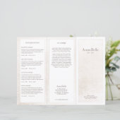 Eenvoudige Witte Marmeren Salon Spa TriFold Brochu (Staand voorkant)