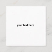 eenvoudige witte minimale moderne dank voor de bed vierkante visitekaartje (Achterkant)