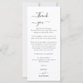 Eenvoudige witte minimalistische bruiloft bedankka (Voorkant)