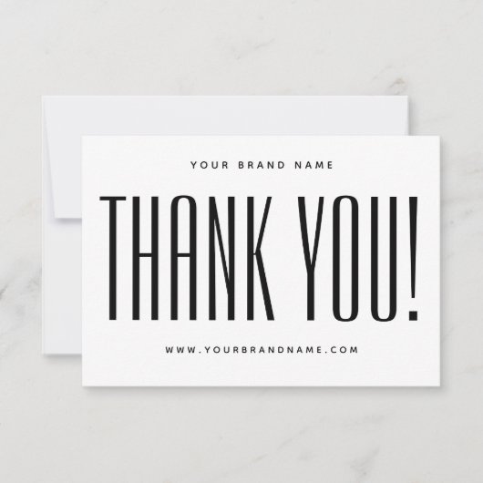 Eenvoudige witte minimalistische business bedankpa bedankkaart (Voorkant)