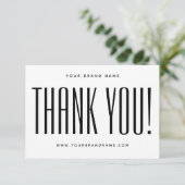 Eenvoudige witte minimalistische business bedankpa bedankkaart (Staand voorkant)