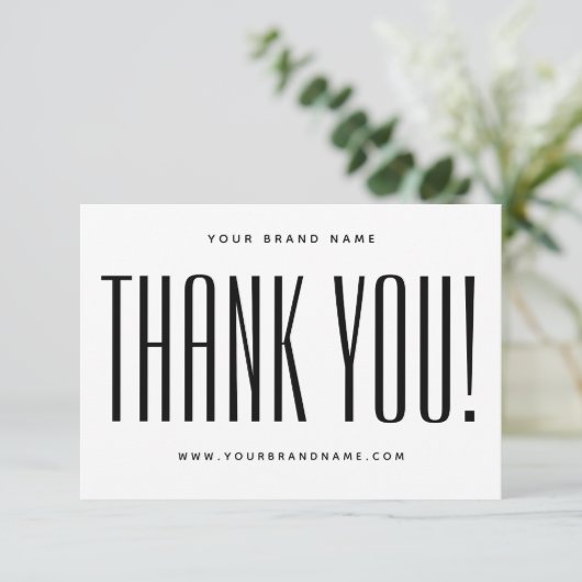 Eenvoudige witte minimalistische business bedankpa bedankkaart (Staand voorkant)