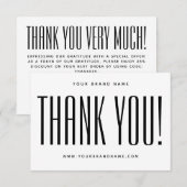 Eenvoudige witte minimalistische business bedankpa bedankkaart (Voorkant / Achterkant)