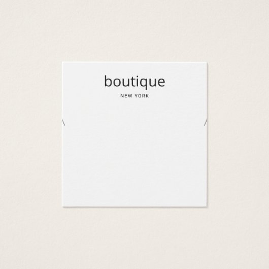 Eenvoudige witte, moderne Ketting DisplayCard Vierkante Visitekaartjes (Voorkant)