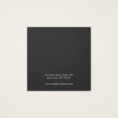 Eenvoudige witte, moderne Ketting DisplayCard Vierkante Visitekaartjes (Achterkant)