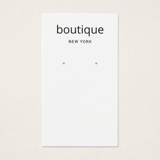 Eenvoudige witte, moderne, langwerpige Kaart voor  (Voorkant)