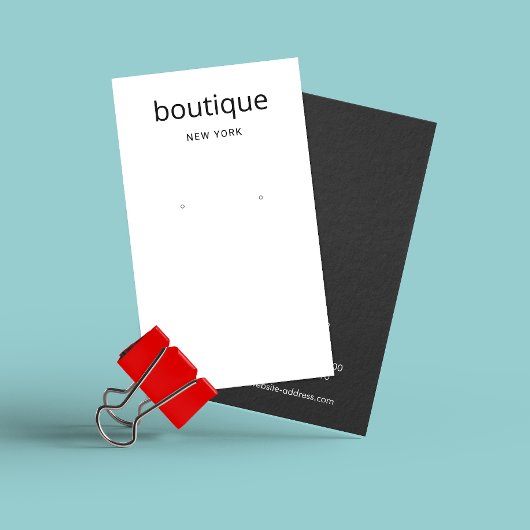 Eenvoudige witte, moderne, langwerpige Kaart voor 