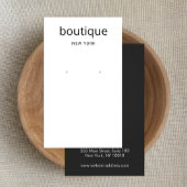 Eenvoudige witte, moderne, langwerpige Kaart voor 