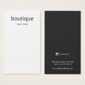 Eenvoudige witte, moderne, langwerpige Kaart voor  (Voorkant /achterkant)