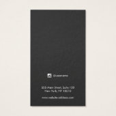 Eenvoudige witte, moderne, langwerpige Kaart voor  (Achterkant)