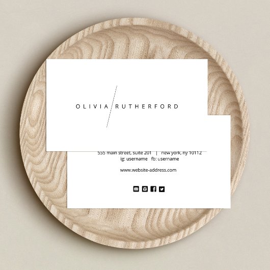 Eenvoudige witte, moderne sociale media-pictogramm visitekaartje