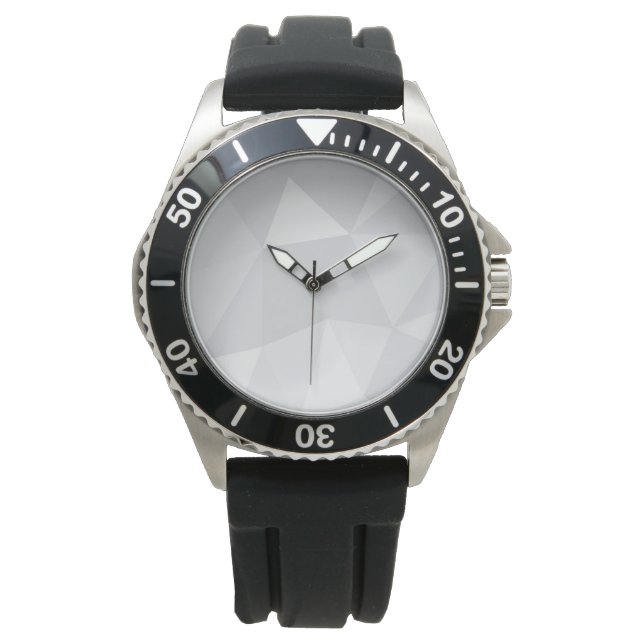 Eenvoudige, witte, moderne, trendy, coole illustra horloge (Voorkant)