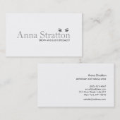 Eenvoudige Witte Ogen en Brows Salon en Spa Visitekaartje (Voorkant / Achterkant)