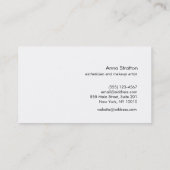 Eenvoudige Witte Ogen en Brows Salon en Spa Visitekaartje (Achterkant)