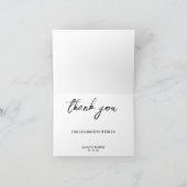 Eenvoudige Witte Ombre Elegante Foto Bruiloft Bedankkaart (Binnen)