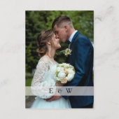 Eenvoudige Witte Overlay Zwart Script Trouwdetails Informatiekaartje (Achterkant)