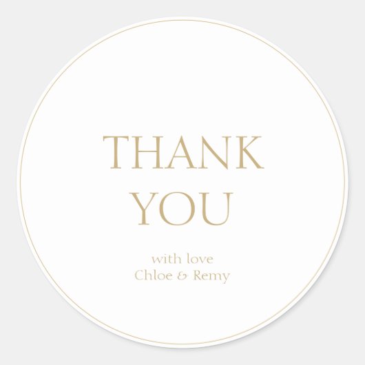 Eenvoudige witte paar bruiloft dank u Sticker (Voorkant)