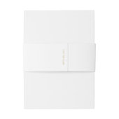 Eenvoudige witte paar Initialen bruiloft Uitnodigingen Wikkel (Achterkant Voorbeeld)