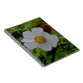 Eenvoudige witte pioenenbloem notitieboek (Rechterzijde)