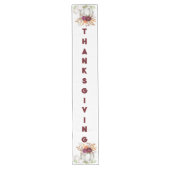 Eenvoudige Witte Pompoen & Bloemen Thanksgiving | Lange Tafelloper (Voorkant)
