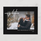 Eenvoudige witte, prettige kerstkaart flyer (Voorkant)