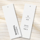 Eenvoudige Witte Professionele Kleding Hang Labels Mini Visitekaartjes