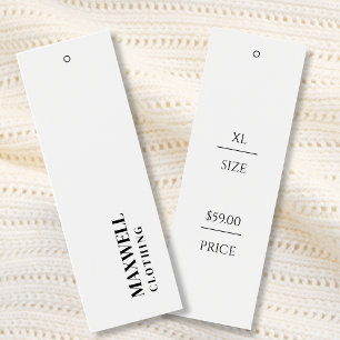 Eenvoudige Witte Professionele Kleding Hang Labels Mini Visitekaartjes