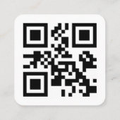 Eenvoudige witte QR-code Logo Vierkante Visitekaartje (Achterkant)