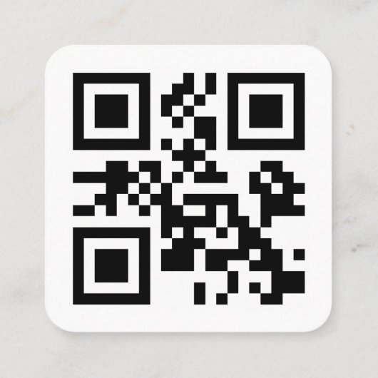 Eenvoudige witte QR-code Logo Vierkante Visitekaartje (Achterkant)