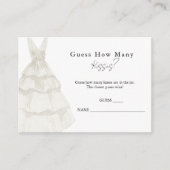 Eenvoudige Witte Raad Hoeveel Kusjes Spelkaarten Informatiekaartje (Voorkant)