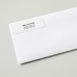 Eenvoudige Witte Retouradreslabels Etiket