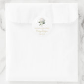 Eenvoudige witte roos-herdenking  ronde sticker (Tas)