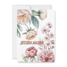 Eenvoudige Witte Roos & Zachte Pastelroze Bloemen