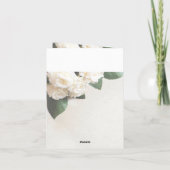 Eenvoudige Witte Rozen bruiloft Dank u kaarten (Achterkant)