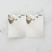 Eenvoudige Witte Rozen Huwelijk Bedankt Kaarten (Binnen)