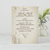 eenvoudige witte rozen kaart (Staand voorkant)