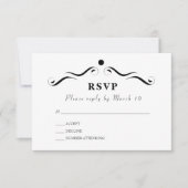Eenvoudige witte RSVP-kaart RSVP Kaartje (Voorkant)