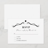Eenvoudige witte RSVP-kaart RSVP Kaartje (Voorkant / Achterkant)