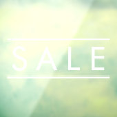 Eenvoudige witte SALE Korting op winkel Promo Raamsticker (Vel 3)