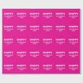 Eenvoudige witte schone gelukkige Valentijnsdag |  Cadeaupapier (Vlak)