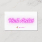 Eenvoudige Witte Sjabloon Nageltechnicus Visitekaartje (Achterkant)