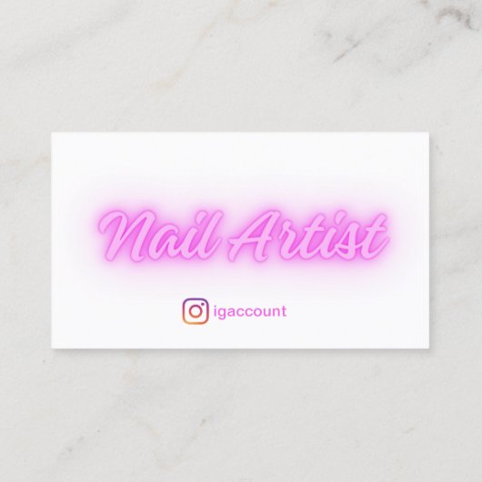 Eenvoudige Witte Sjabloon Nageltechnicus Visitekaartje (Achterkant)