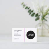 Eenvoudige Witte Sjabloon Nageltechnicus Visitekaartje (Staand voorkant)