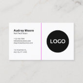 Eenvoudige Witte Sjabloon Nageltechnicus Visitekaartje (Voorkant)