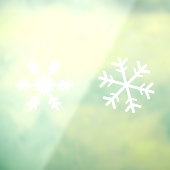 Eenvoudige witte sneeuwvlokken raamsticker (Vel 3)