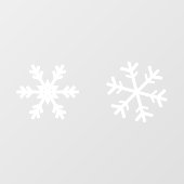 Eenvoudige witte sneeuwvlokken raamsticker (Vel)